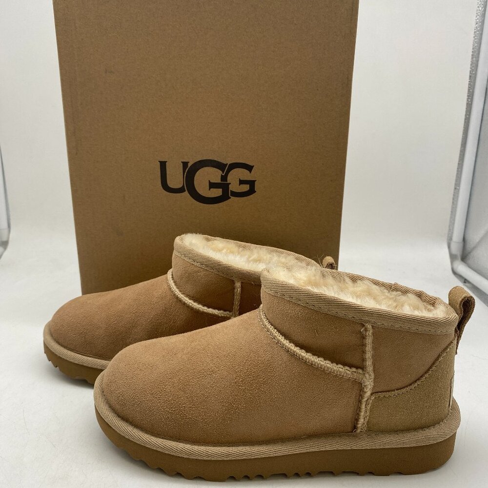 UGG Classic Ultra Mini Kids Boots #1130750K Sand US Kids Size 13